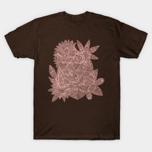 Paisley Mandala Doodle - Brown T-Shirt